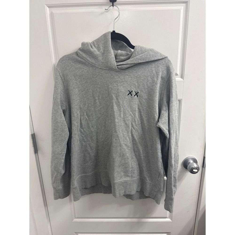 Uniqlo UT KAWS‎ Sesame Street Hoodie Gray Graphic Sweatshirt Womens Large